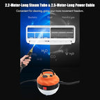 Steam Cleaner, 2500W High Pressure Steam Cleaner for Home, Steamer for Cleaning with 3 Brush Heads, 2 washers and Extended Rod, Handheld Steam Cleaner for Upholstery, Kitchen, Bathroom (Orange)