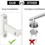 White Towel Bar 16 Inch, KLJKPA Towel Bar for Bathroom Wall Hanging Bath Towels, Stainless Steel Heavy Duty Single Towel Rod