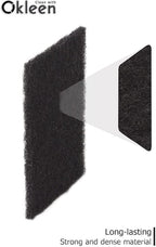 Delicate Scour Pads. Made in Europe. 12 Pack, 4 x 6 Inch Odorless General Purposes Scouring Scrubbers for Cleaning Dishes, Cutlery, Kitchen, Household & Outdoor Things (Black)