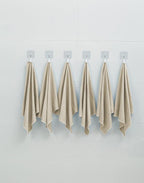 Puomue 6 Pack Microfiber Glass Cleaning Cloth, 16 Inch X 16 Inch, Lint Free Quickly Clean Window, Glasses, Windshields, Mirrors, and Stainless Steel, Camel