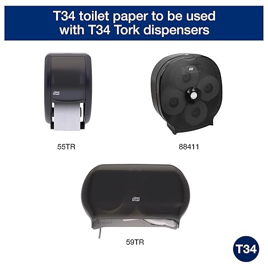 Tork Toilet Paper Roll Dispenser Black T34, 4-Roll Capacity, 88411