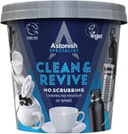 Descaling Foaming Powder | Tea & Coffee Mugs, Pots, Kettles & Stainless Steel | Dissolves Limescale & Eliminates Stains | Astonish Clean & Revive