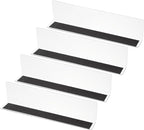 PATIKIL 4 Pack Shelf Dividers for Closet Organization, 9.9x1.2x2.4 Acrylic Magnetic Closets Separator Kitchen Cabinet Shelves Under Bed Blocker for Bedroom Kitchen Office, Clear