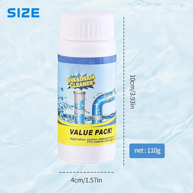 2026 Upgraded Sink Drain Cleaner, Multi-functional Sink and Drain Cleaner Powder Cleaning, Drains Foam Cleaner, Powerful Pipe Dredging Agent for Home Kitchen Toilet (2Pcs)