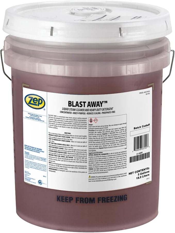 Zep Blast Away Liquid Steam Cleaner and Heavy-Duty Detergent - 5 Gallon (Each) 37935