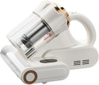 VEVOR Mattress Vacuum Cleaner, 550W Bed Vacuum Cleaner with 18Kpa Powerful Suction and Dual Dust Bin, HEPA Filter & Heating, Ultrasound Tech & Cleaning Lights, Handheld for Bed, Sofa, Corded, White