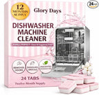 Dishwasher Cleaner And Deodorizer Tablets - 1 Year Supply Unscented Dishwasher Cleaning Tablets - Deep Cleaning Removes Limescale and Odors - Eco-friendly Dish Washer Machine Cleaner - Septic Safe
