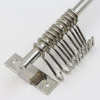 Kitchen Sliding Hooks, Stainless Steel Hanging Rack Rail Organize Kitchen Utensil Removable S Hook for Towel, Spoon, Coats, Bathrobe, BBQ,Wall Mounted Hanger (10 Hooks 23.6In)