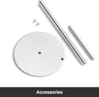 Paper Towel Holder Silver, Premium Stainless Steel Kitchen Roll Dispenser, Countertop Roll Organizer with Weighted Base