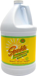 Sparkle Glass Cleaner Green Formula, Streak-Free Window, Mirror & Glass Surface Cleaner, 1 Gallon 128 Fl Oz Refill (Pack of 3)