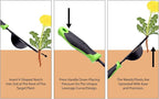 Weeding Tool, Heavy-Duty Weeder, Leverage Design Weed Puller Tool Removal and Deep Digging, Ergonomic Handle and Two-Pronged V-Shaped Fork