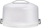 Extra Large Cake Carrier with Lid and Handle, Plastic Cake Container, Cake Holder with Lid for Cake Carrier and Transport - Fits Cake size 11.5 x 11.5 x 5.5