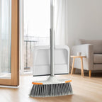 Superio Clip-On Dustpan with Rubber Lip - 10-inch Wide Durable Plastic Dust Pan with Comfort Grip Handle, White, 3-Pack