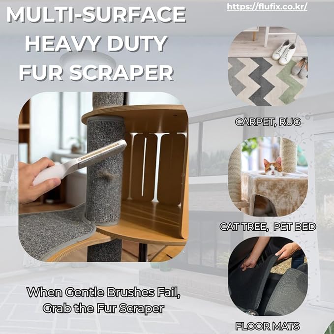 SufurLint 4 in 1 Multi - Pet Hair Lint roller Brush - Lint Remover tool - Cat Dog Hair Removal, Furniture, Carpet rake, rug, Clothes, Car Seat cleaning - fur Remover cleaner, mini rollers, magic brush