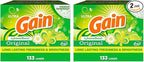 Gain Powder Laundry Detergent, Original Scent, 133 Loads, 123 OZ (Pack of 2)