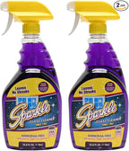 Sparkle Glass Cleaner, Ammonia-Free Streak-Free Formula, 33.8 fl oz Spray Bottle, Safe for Windows, Mirrors & Glass Surfaces (Pack of 2)