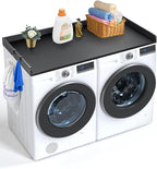 VEVOR Washer Dryer Countertop, 54" x 27" Wooden Washer and Dryer Countertop, Water-Resistant Laundry Machine Topper Cover with Anti-Slip Pads, for Laundry Room Organization and Storage, Black