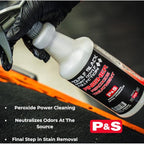 P&S Double Black Interior Cleaning Bundle – Terminator Enzyme Spot & Stain Remover + Finisher Peroxide Treatment, Professional Carpet, Upholstery & Odor Eliminator System (1 Gallon Each)