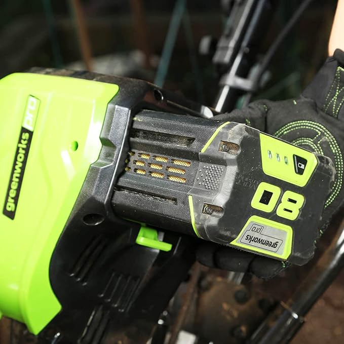 Greenworks Pro 80V 10 inch Cultivator with 2Ah Battery and Charger, TL80L210, Black And Green