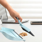 Jucoan 4 Pack Dustpan and Brush Set, Small Portable Handheld Dustpan and Brush Combo for Cleaning Home Office School Classroom Desk Table Countertop Sofa Bed Pet Care