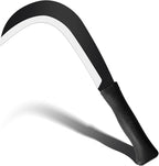 Sickle Garden Tool Machete for Yard Work and Cutting Trees Heavy Duty Machetes Knife Brush Clearing Sickles with Carbon Steel Blade for Grass, Harvest, Weeding