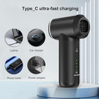 Compressed Air Duster,6000mAH 160000RPM Electric Air Duster,3-Speed Adjustable Mini Air Blower with Brushless Motor,2 in 1 Compressed Air Can for Keyboard PC Car Home