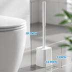 2Pack Toilet Bowl Brush and Holder Set - Toilet Scrubber Brush,Cleaning Brush,Bathroom Decor,Household Essentials,Cleaning Supplies,Home Essentials,White