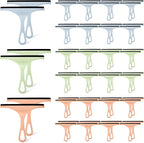 48 Pcs Squeegee for Shower Glass Door, 8.7 Inch Silicone Shower Squeegee Small Glass Wiper Window Scrubber Household Cleaning Wiper Tool with Hanging Hole for Car Windshield, Pink, Blue, Green