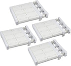 Gerrii 4 Pcs Closet Tension Shelf Rod Expandable Shelf Locker Organizer Adjustable Storage Rack Scalable Layered Divider Separator for Cabinet Wardrobe Kitchen Bathroom (10.83''-17.91'')