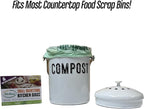 1.2 Gallon Compostable Drawstring Food Scrap Bags by BioBag, 80 Count, BPI Certified, Meets ASTM D6400 Standards, Made in USA, Kitchen Counter Bin Liners