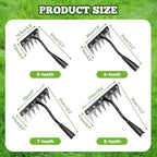 Detachable Gardening Hand Weeder Tool, Manual Weeder Claw Remover, Weed Puller Rake, Detachable Garden Hand Weeder Tool, Effective Uprooting for Lawn Garden Yard Vegetable Backyard Farm (5 Tines)