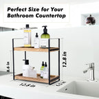 Giftacity Bathroom Counter Organizer and Storage - Kitchen Countertop Organizer for Bathroom Sink and Coffee Bar, 2-Tier Vanity Counter Tray Shelf for Restroom Decor