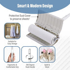 KN Flax Aegis Giant Pet & Home Lint Roller Pet Hair Large Lint Roller with Extendable Long Handle, 6.3” Width with 240 Adhesive Extra Sticky Sheets for Furniture Carpet Floor and Curtains