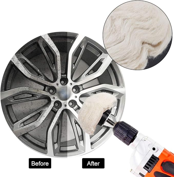 BaiFM Buffing Pad Polishing Mop Wheel for Manifold/Aluminum/Stainless Steel/Chrome 4pcs