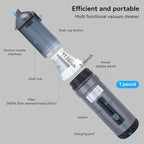 OTraki Handheld Vacuum Cordless, Compact Home and Car Vacuum with Crevice Tool,Rotating Nozzle and Charging Station, Large Dust Bowl