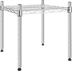 YSSOA 1-Tier Shelving Unit, 15" W x 13.8" D x 15" H Wire Metal Stackable Storage, Chrome