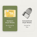 Grab Green Newborn Baby Dryer Sheets - Natural Scent Booster and Fabric Softener to Reduce Wrinkles and Static (Calming Chamomile Scent, 120 Sheets Total)