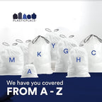 Plasticplace White Drawstring Lavender and Soft Vanilla Scented Garbage Can Liners │ Compatible with Code Q (200 Count) │ 13-17 Gallon │ 25.25" x 32.75"