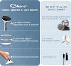 GLEENER Battery-Free Fabric Shaver & Lint Brush | Ultimate Fuzz Remover Sweater Comb | Lint Remover and Depiller for Clothing & Furniture (Taupe)