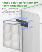 Kevenal Magnetic Wool Dryer Balls Holder - Nylon Bag for Laundry Room Organization - Wool Balls for Dryer Container, Magnetic Laundry Dryer Sheet Holder