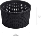 Simplify 10 Piece Organizing Set | Multiple Size Bins | Multipurpose | Office | Desk | Dorm | Bathroom | Storage Basket | Small Items | Accessories | Black