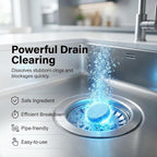 Strong Drain Effervescent Tablet, 2026 New Disposal Cleaner Tablets Eliminator Quickly Eliminates Odors, Sink Smell Effervescent Tablets, Sink Drain Cleaner for Sewer, Toilet and Septic Tank (2)
