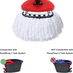 4 Pack Mop Replacement Heads for O-Ceda EasyWrin Spin Mop, Microfiber Spin Mop Refills, Easy Cleaning Mop Head Replacement
