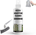 JAOJAO Headstone Cleaner, Stone Cleaner Gravestone Cleaning Kit Restoring and Protecting Tombstones Efficient Cleaning No Damage to Stone for Graves Cemetery Gravestone, 250ml Transparent