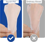 squish Disposable Gloves,Clear Vinyl Gloves Latex Free Powder-Free Glove Cleaning Health Gloves for Kitchen Cooking Cleaning Food Handling, 100PCS/Box, X-Large