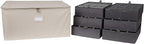 Covermates Keepsakes - Adjustable Zip-Top Storage Box - Configurable FlexGrid Compartments - Heavy Duty Polyester- Reinforced Handles - Stackable Design - Indoor Storage, Beige Heather