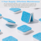 Washing Machine Cleaner Effervescent Tablets - 24 Pieces, Deep Cleaning Formula, Removes Grime & Odors, Deodorizes & Refreshes HE Top/Front Load Washers