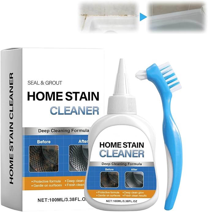 Mold stain removal gel cleaner, washing machine cleaner, washing machine, refrigerator seals, tile caulking agent, kitchen sink bathroom cleaning caulking agent suitable gel