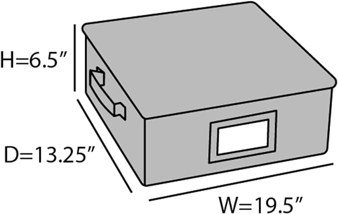 Covermates Keepsakes - Adjustable Zip-Top Storage Box - Configurable FlexGrid Compartments - Heavy Duty Polyester- Reinforced Handles - Stackable Design - Indoor Storage, Beige Heather