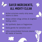 Molly's Suds Super Powder Detergent | Extra Strength Laundry Soap, Stain Fighting | Sensitive Skin | Simple, Effective Ingredients | 60 Loads - Lavender
